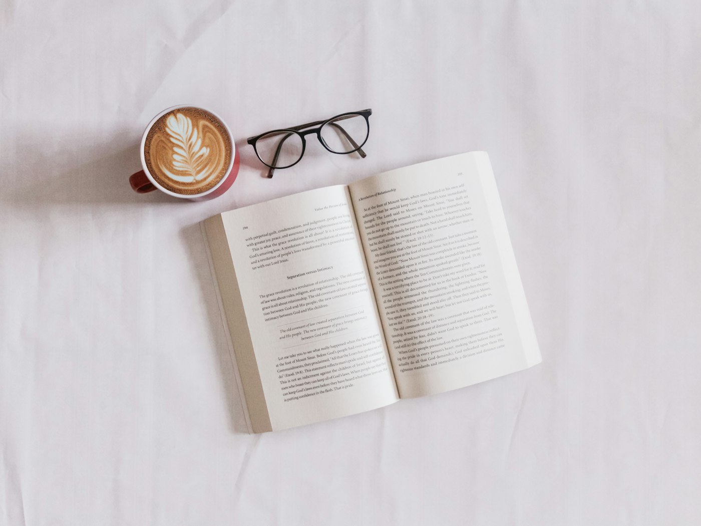 Відкрита книга з текстом на світлому тлі